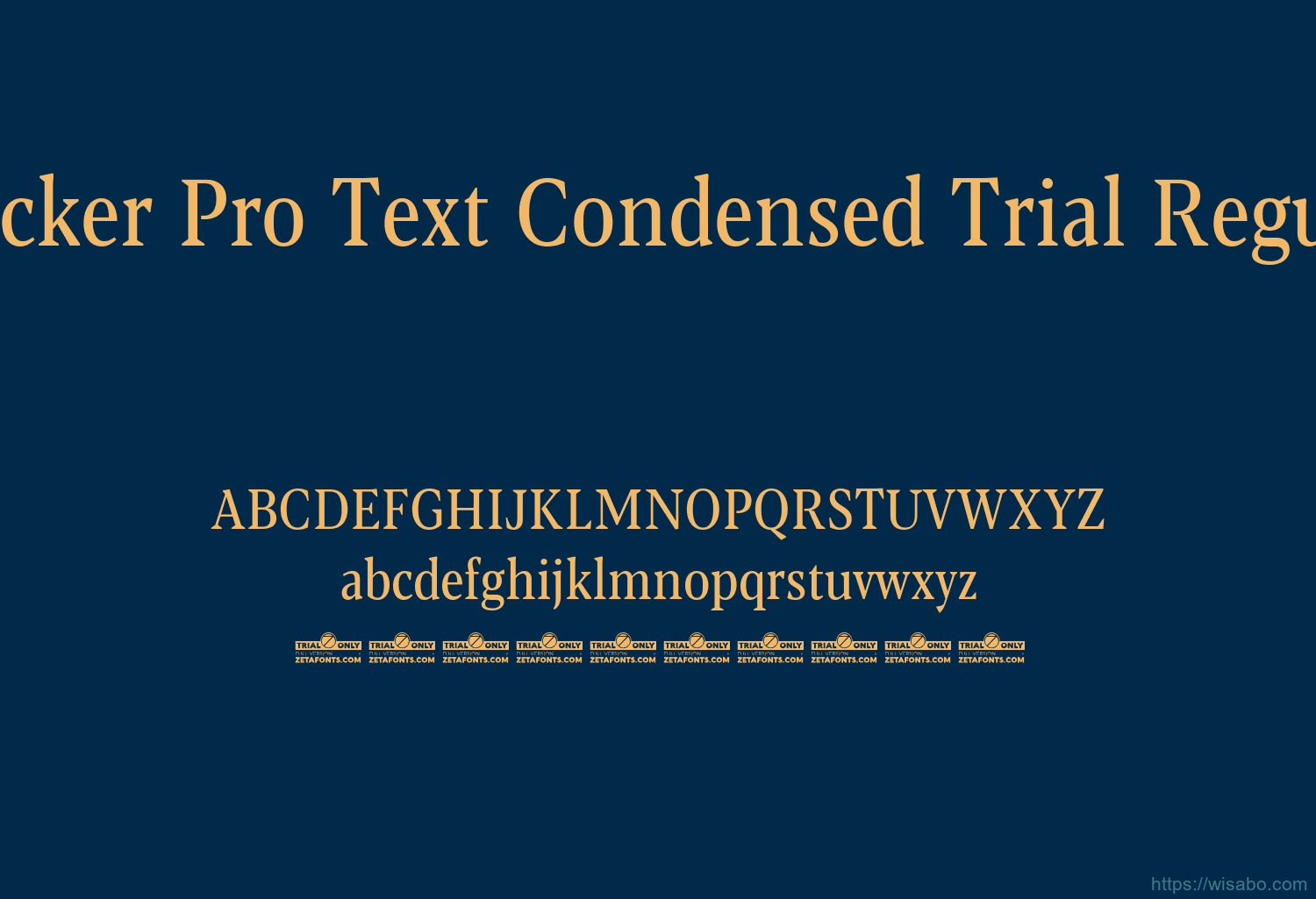 Blacker Pro Text Condensed Trial Regular