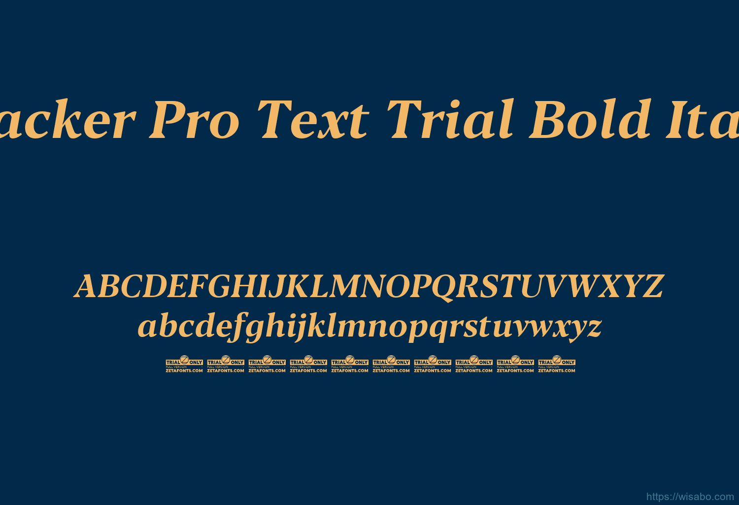 Blacker Pro Text Trial Bold Italic