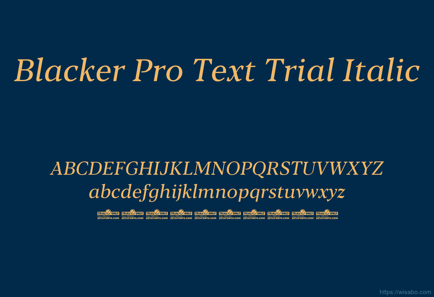 Blacker Pro Text Trial Italic