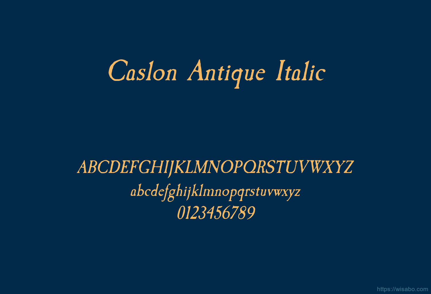 Caslon Antique Italic