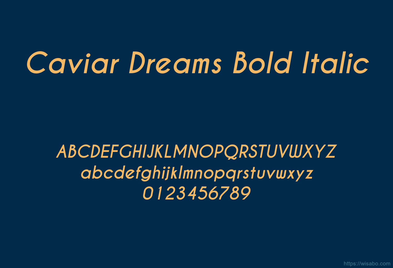 Caviar Dreams Bold Italic
