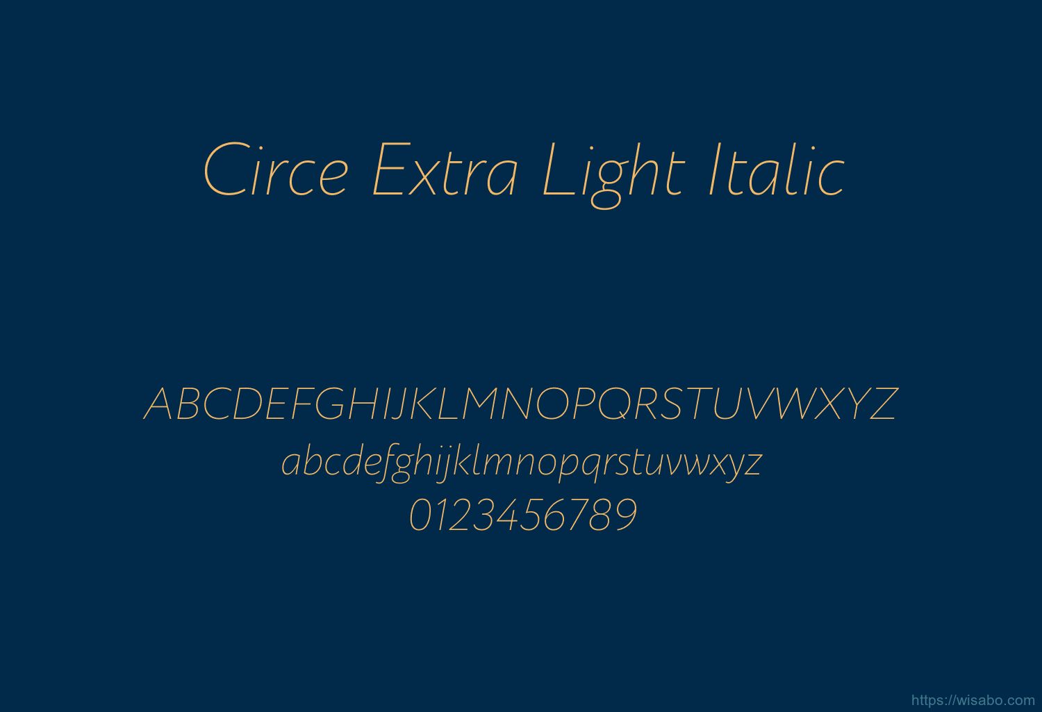 Circe Extra Light Italic