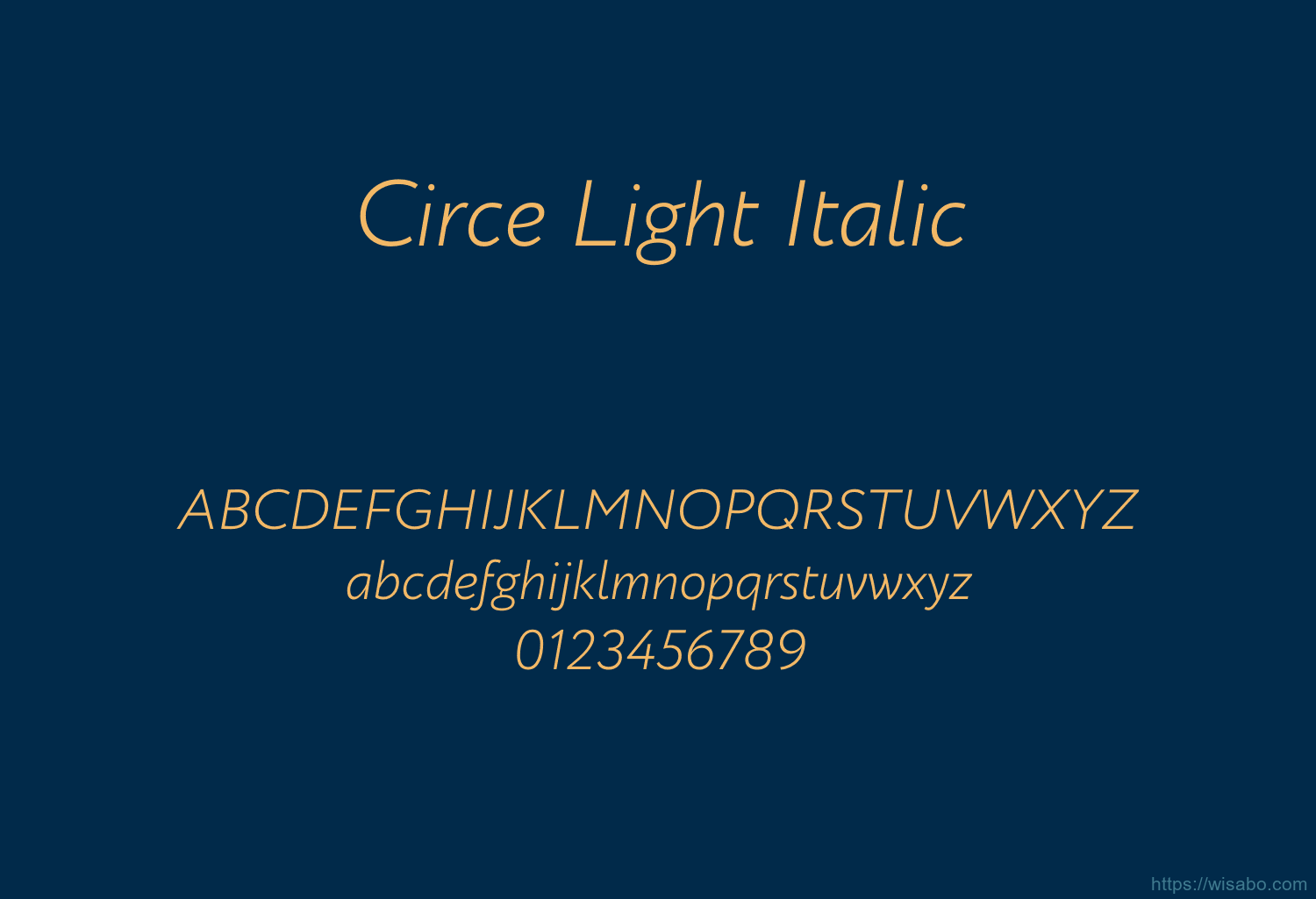 Circe Light Italic