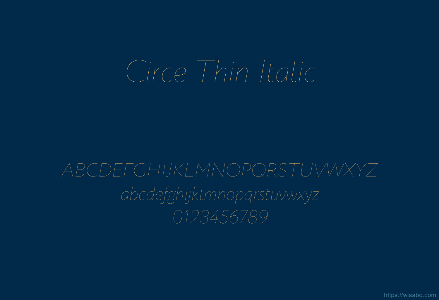Circe Thin Italic