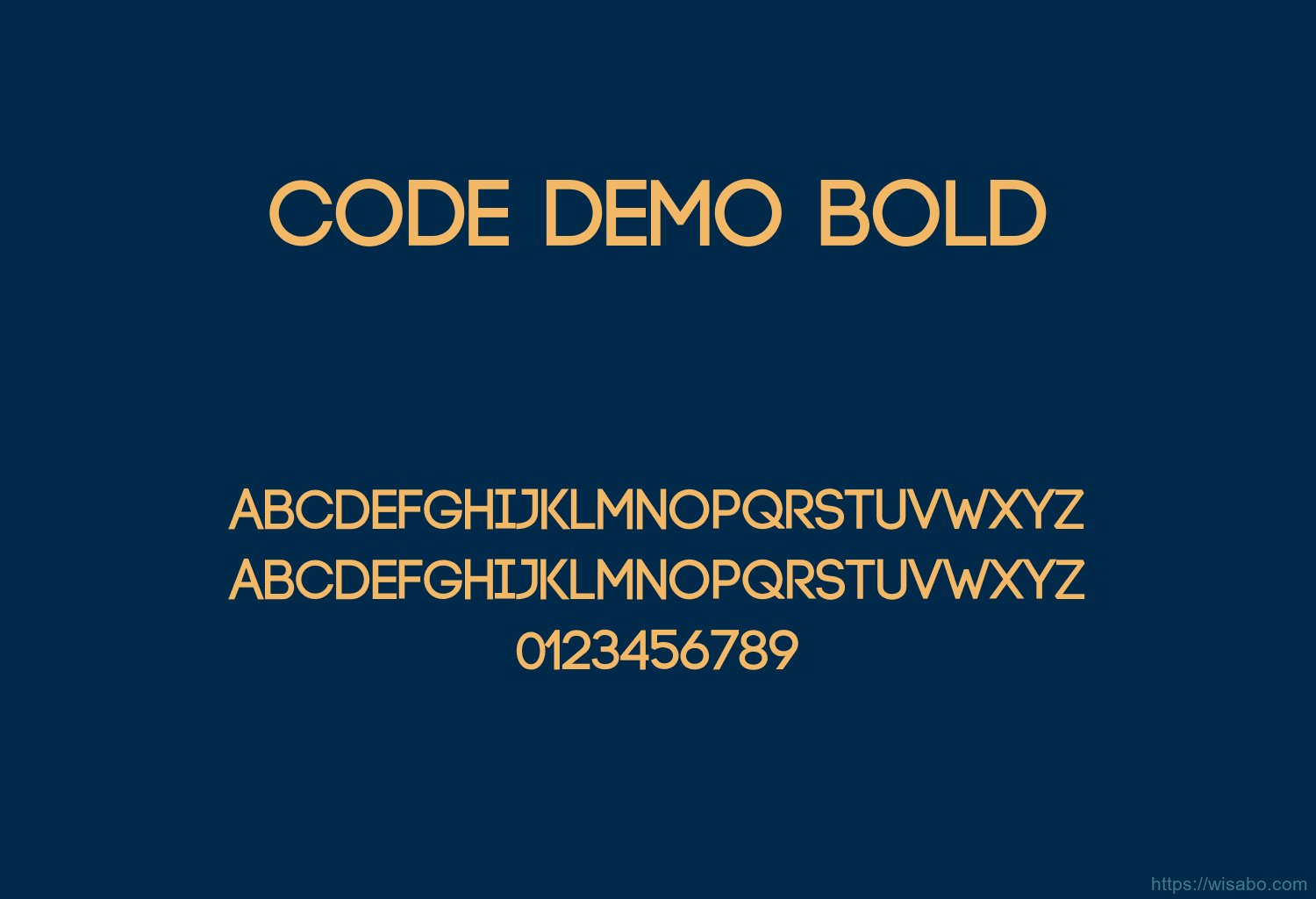 Code Demo Bold
