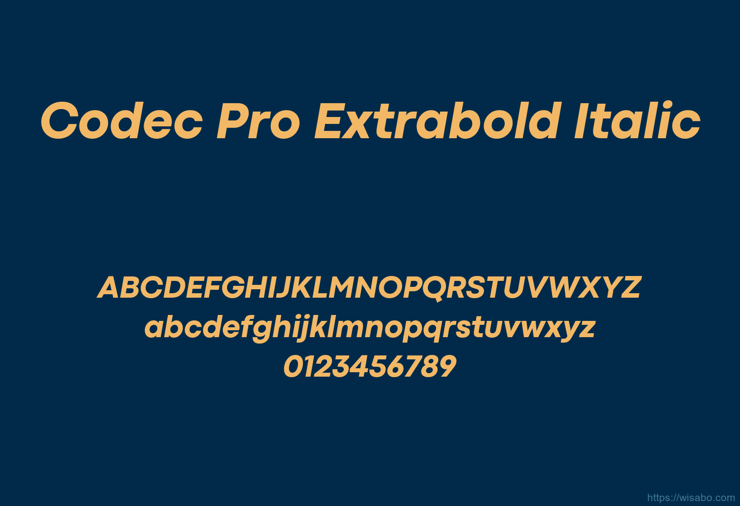 Codec Pro Extrabold Italic