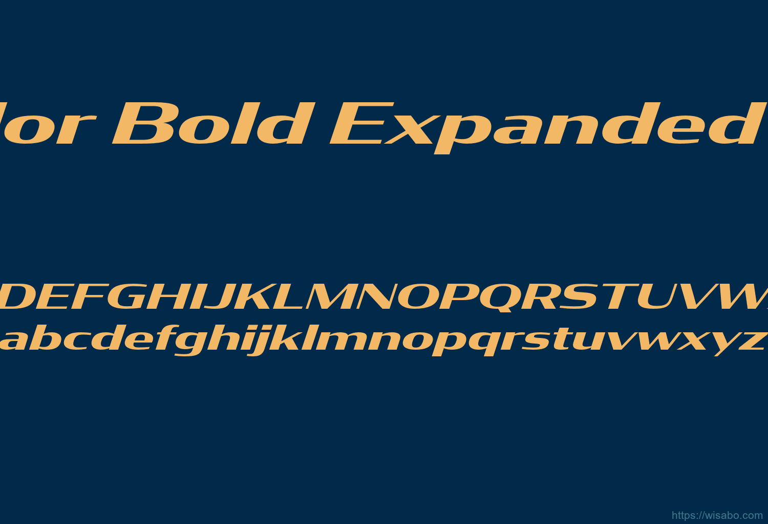 Condor Bold Expanded Italic