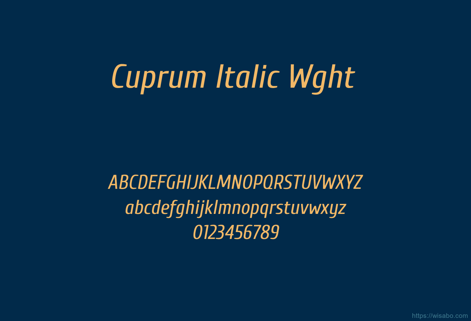 Cuprum Italic Wght 