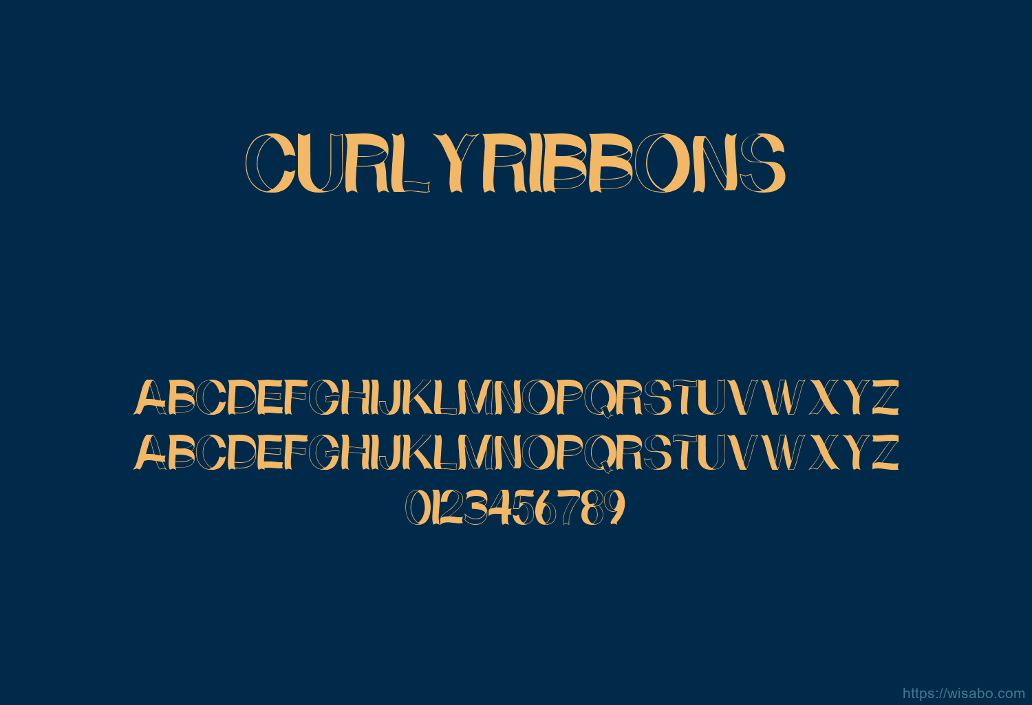 Curlyribbons Font Free Download [ttf - otf] | Wisabo Fonts