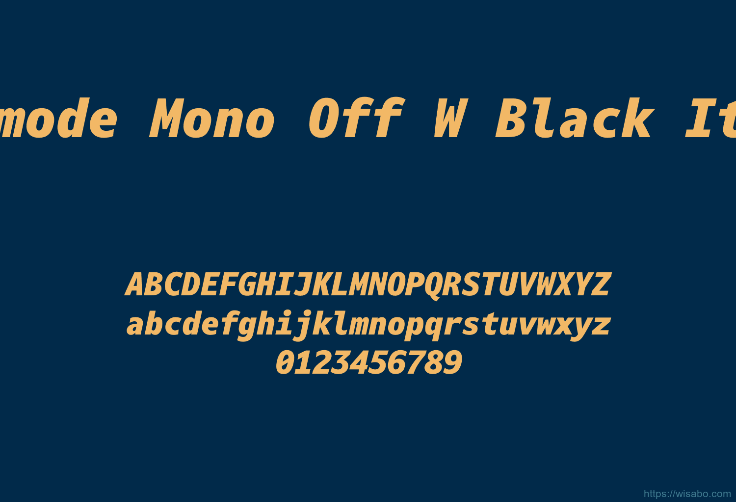 Darkmode Mono Off W Black Italic Darkmode Mono Off W Black Italic