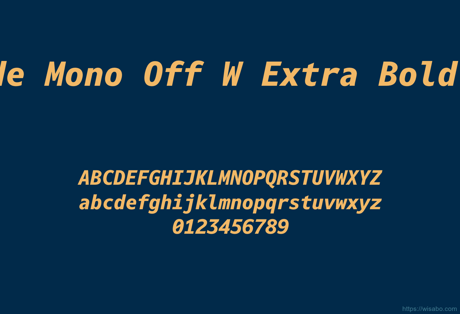 Darkmode Mono Off W Extra Bold Italic
