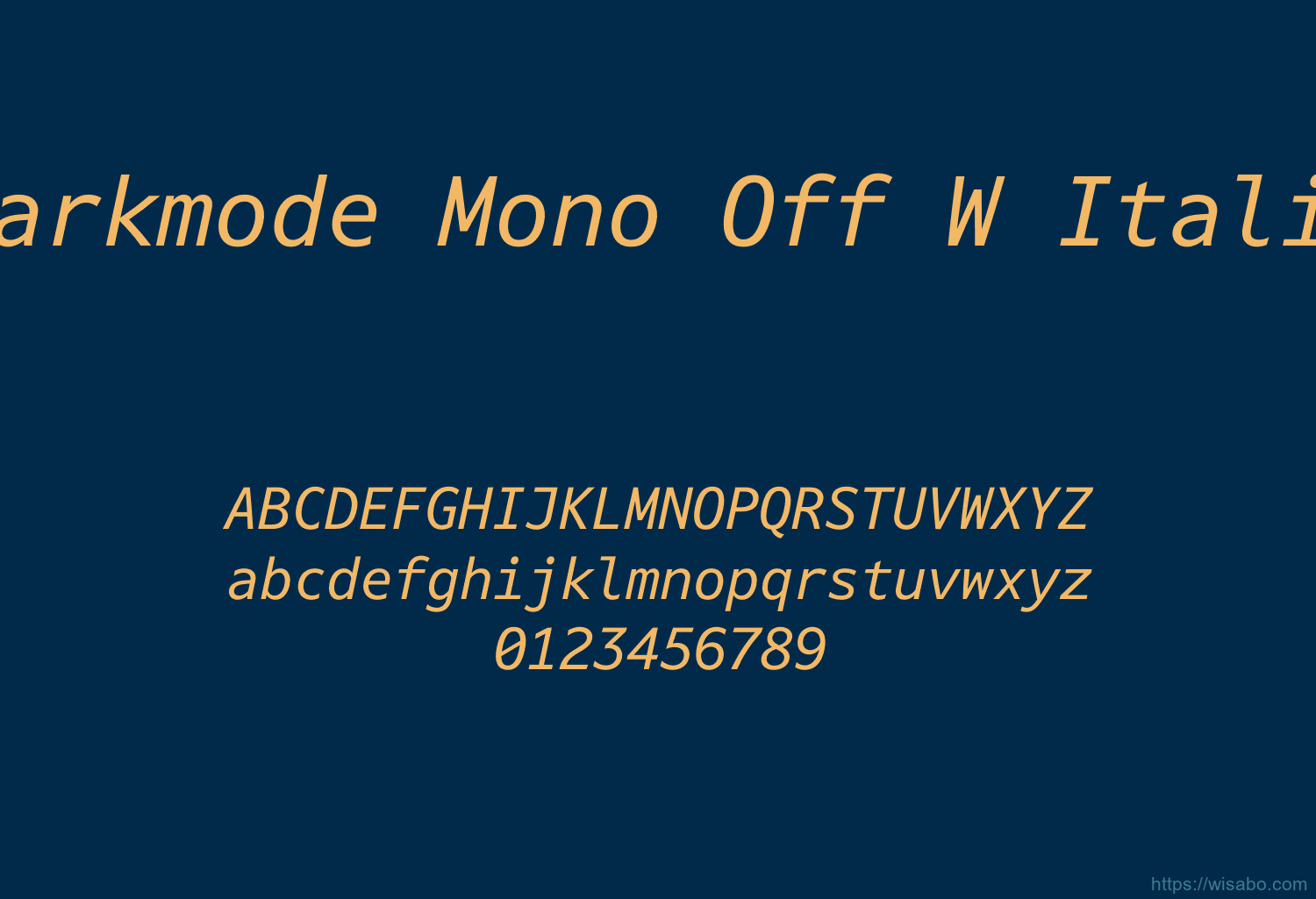 Darkmode Mono Off W Italic Darkmode Mono Off W Italic