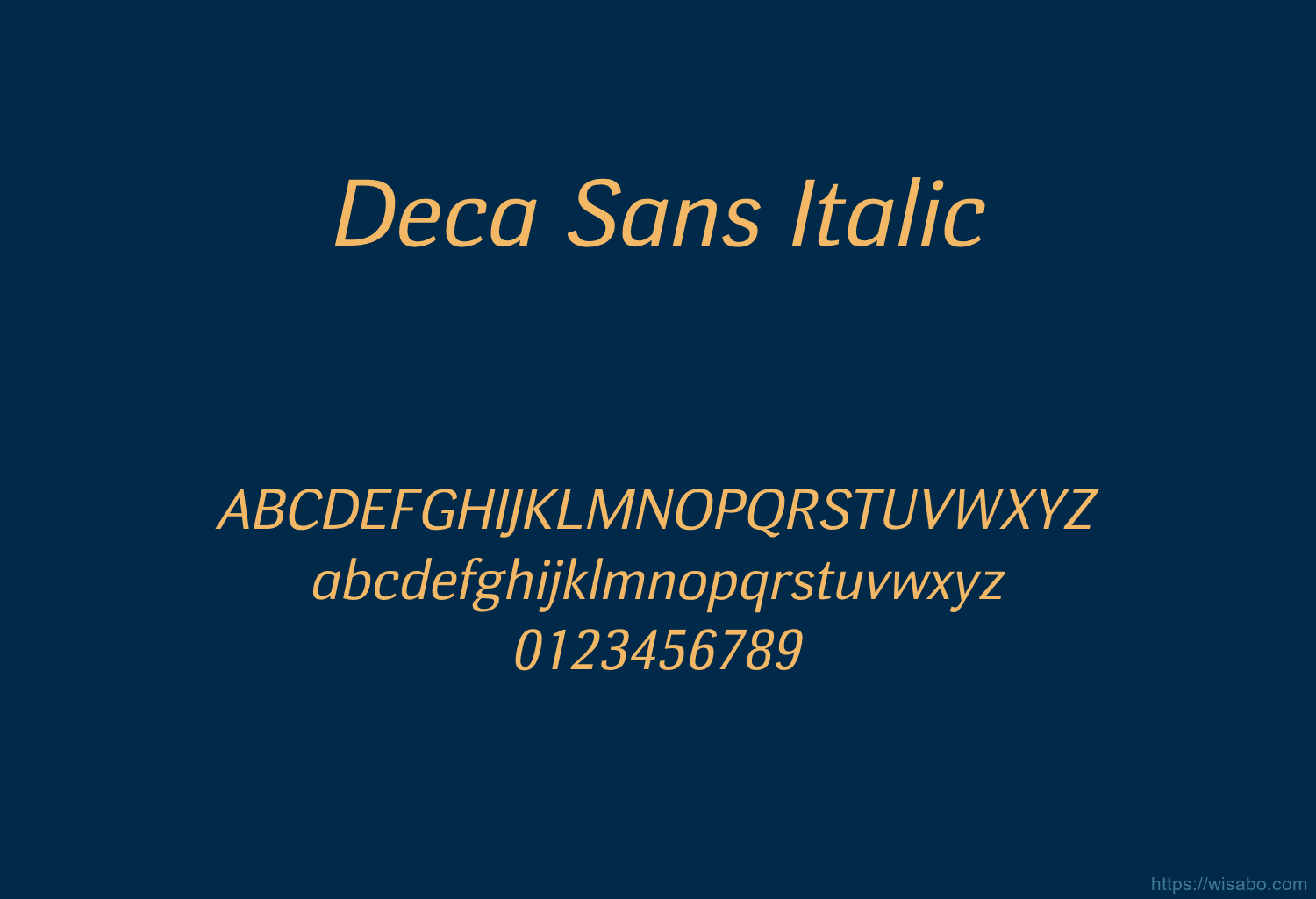 Deca Sans Italic