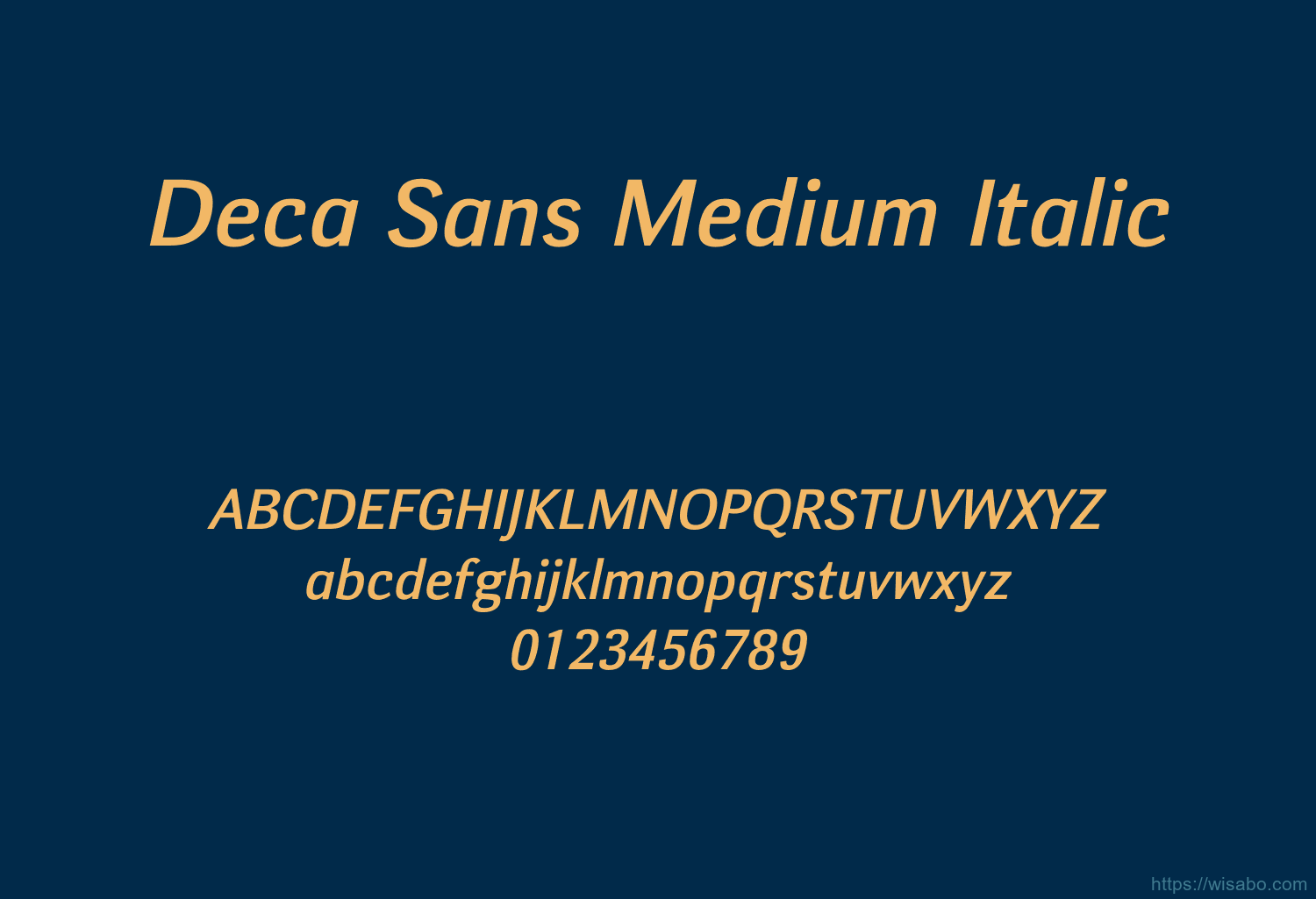 Deca Sans Medium Italic Font Free Download [ttf - otf] | Wisabo Fonts