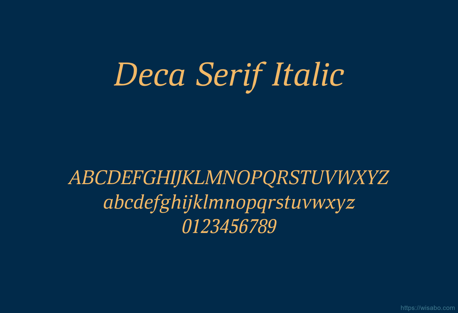 Deca Serif Italic