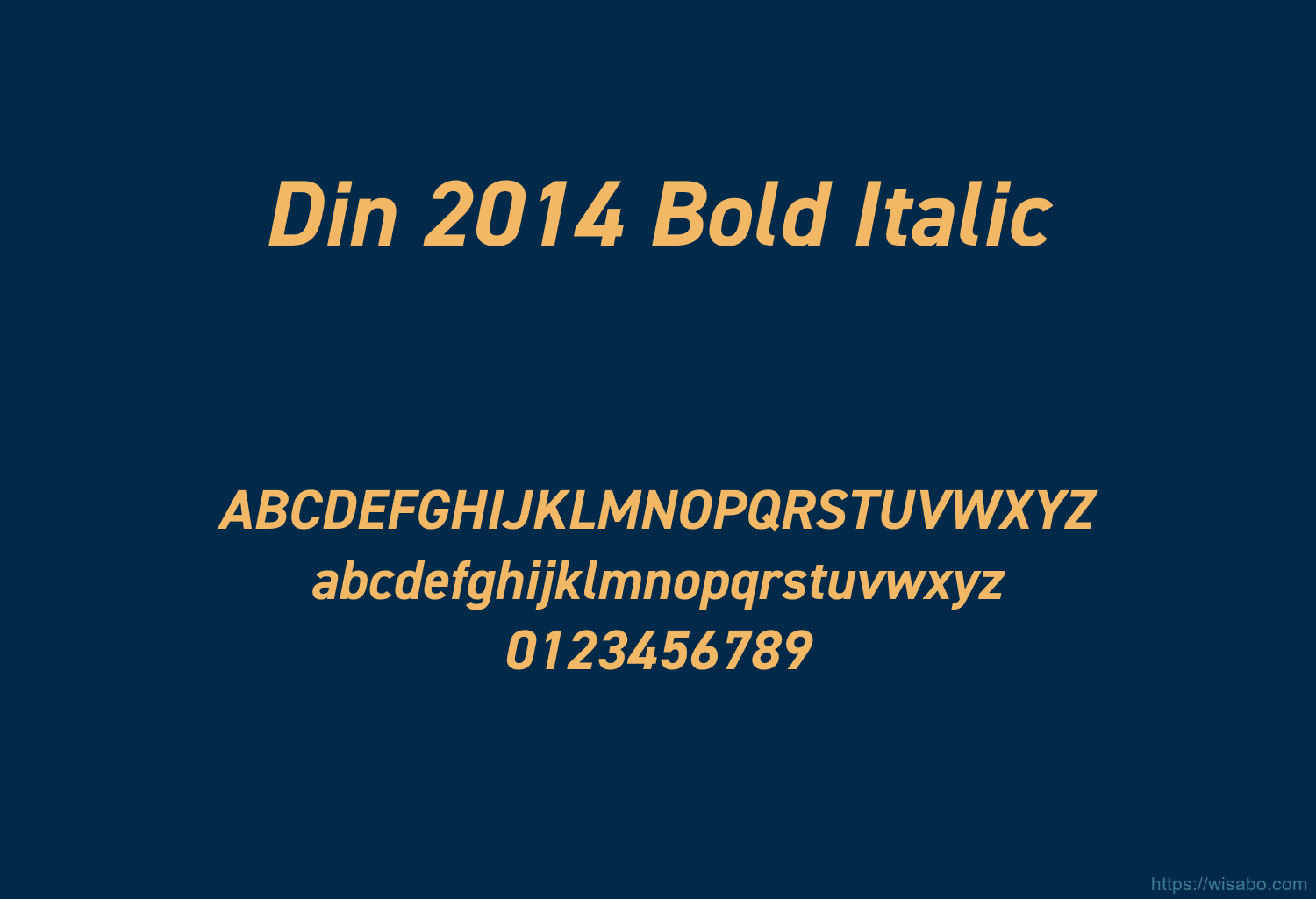Din 2014 Bold Italic