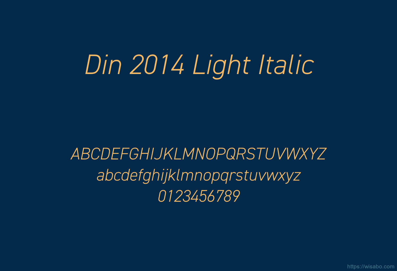Din 2014 Light Italic