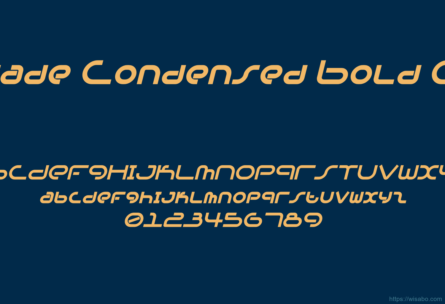 Dj Parade Condensed Bold Oblique