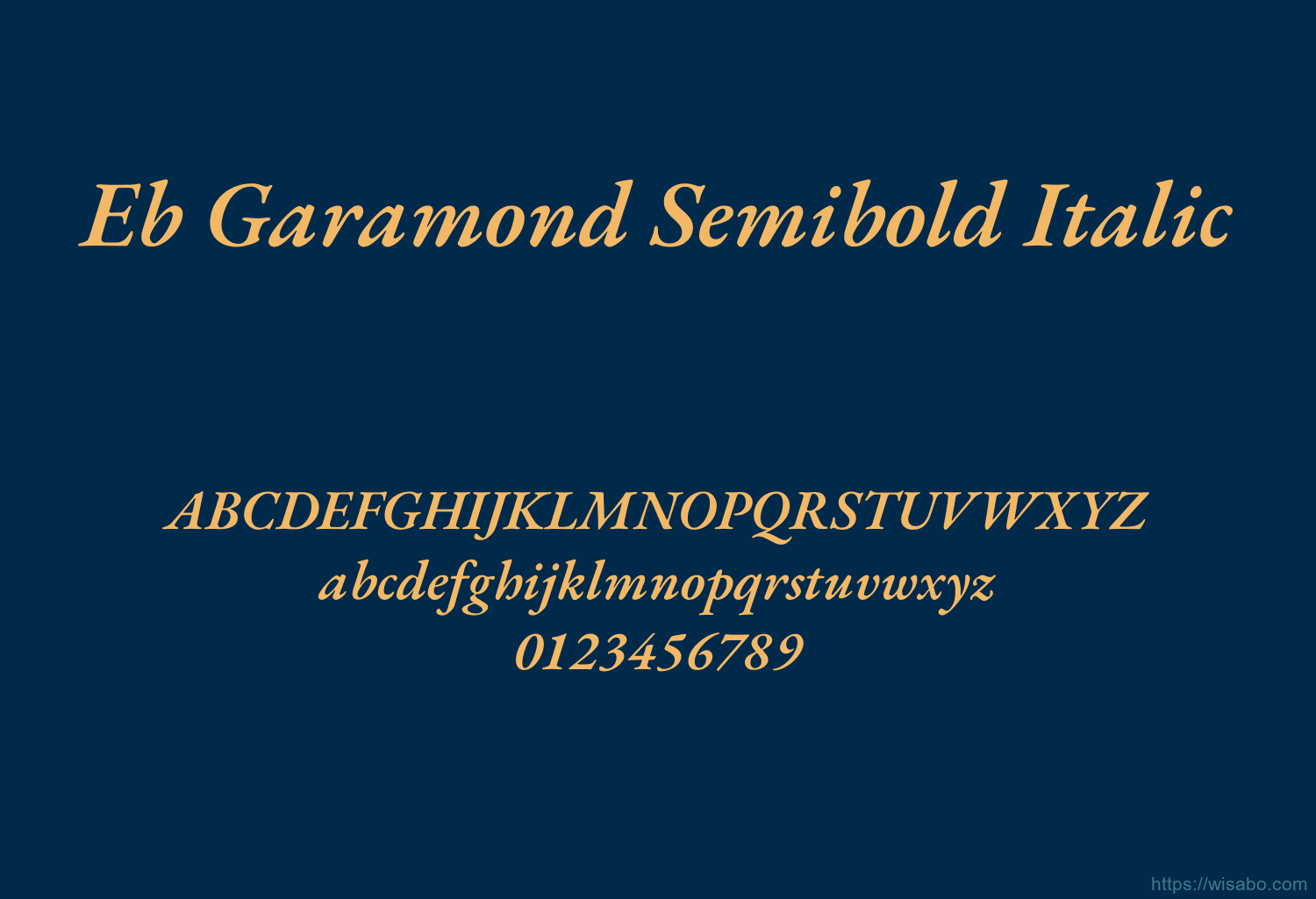 Eb Garamond Semibold Italic Eb Garamond Semibold Italic