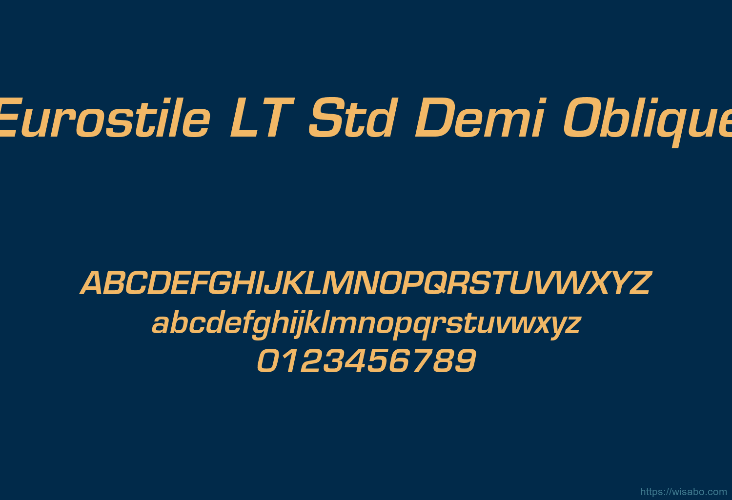 Eurostile LT Std Demi Oblique