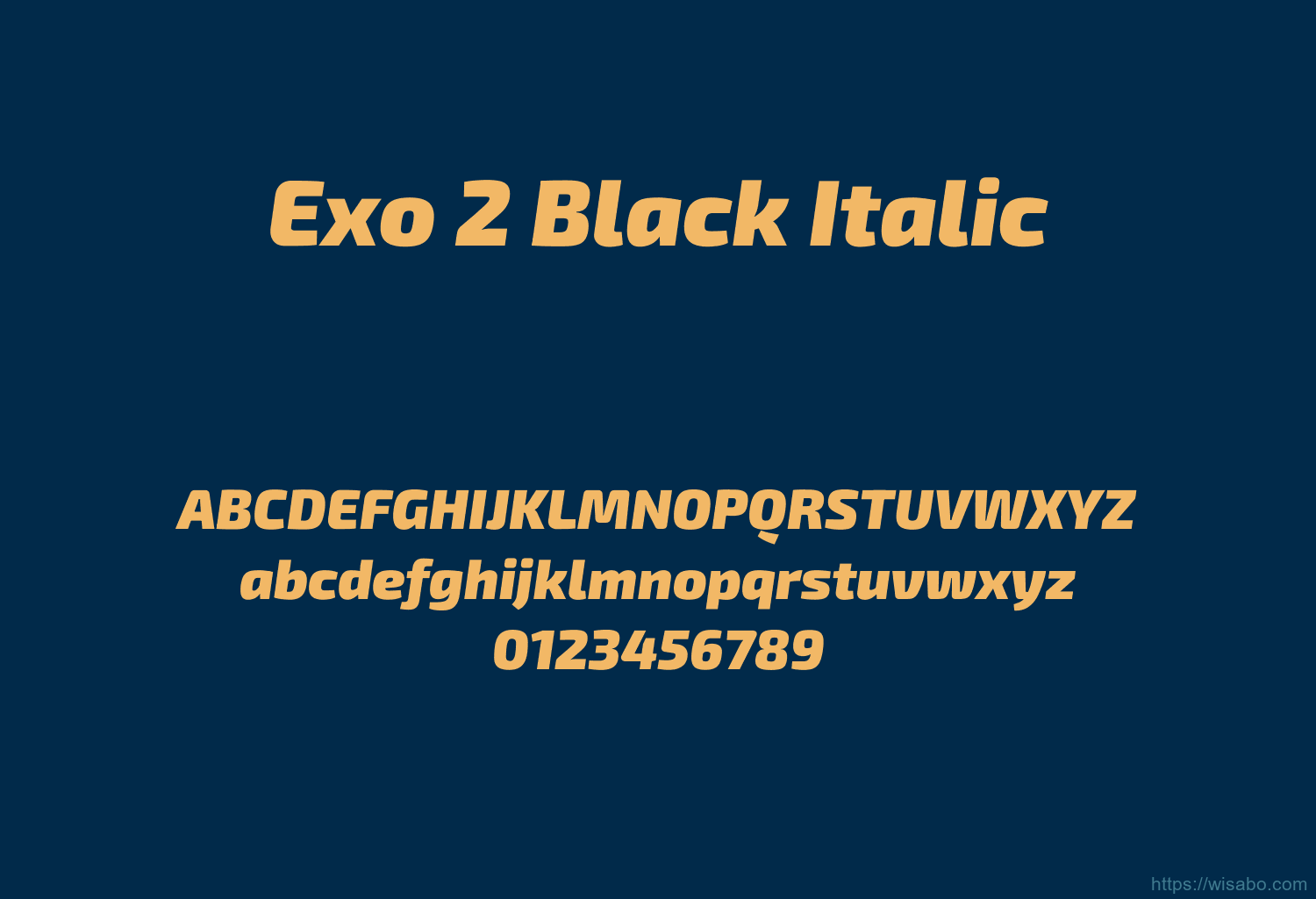 Exo 2 Black Italic Exo 2 Black Italic