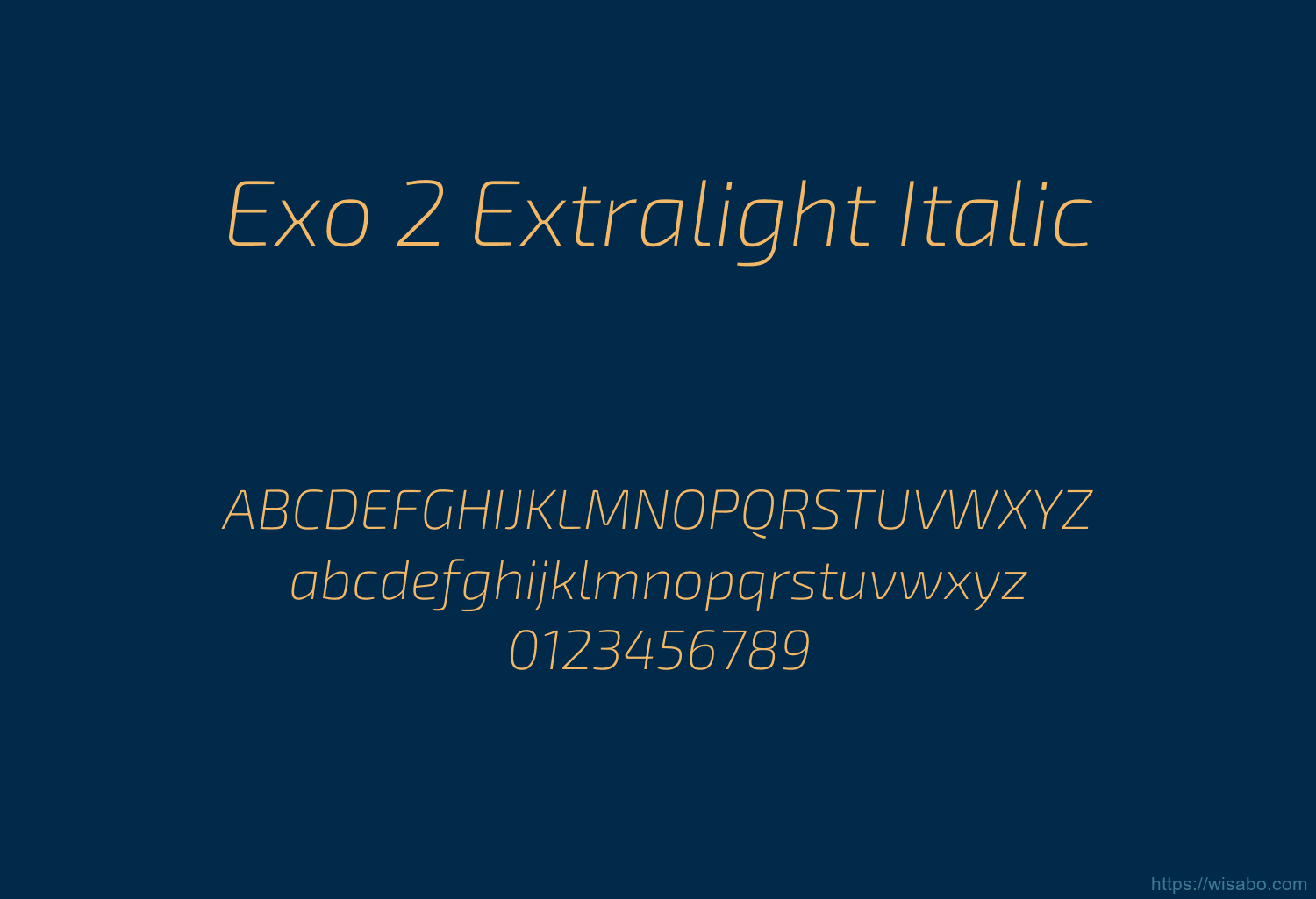 Exo 2 Extralight Italic Exo 2 Extralight Italic