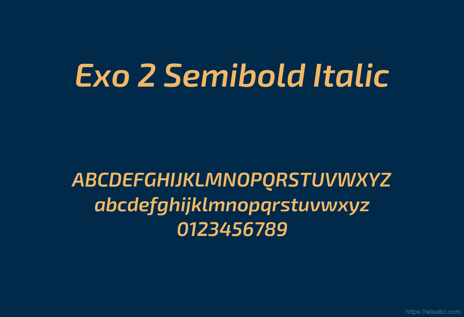 Exo 2 Semibold Italic Exo 2 Semibold Italic