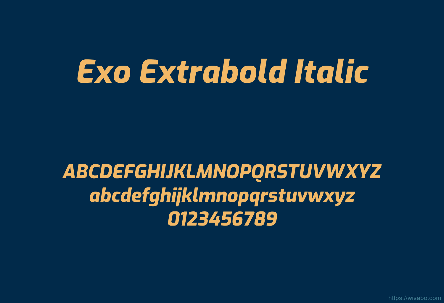 Exo Extrabold Italic Exo Extrabold Italic