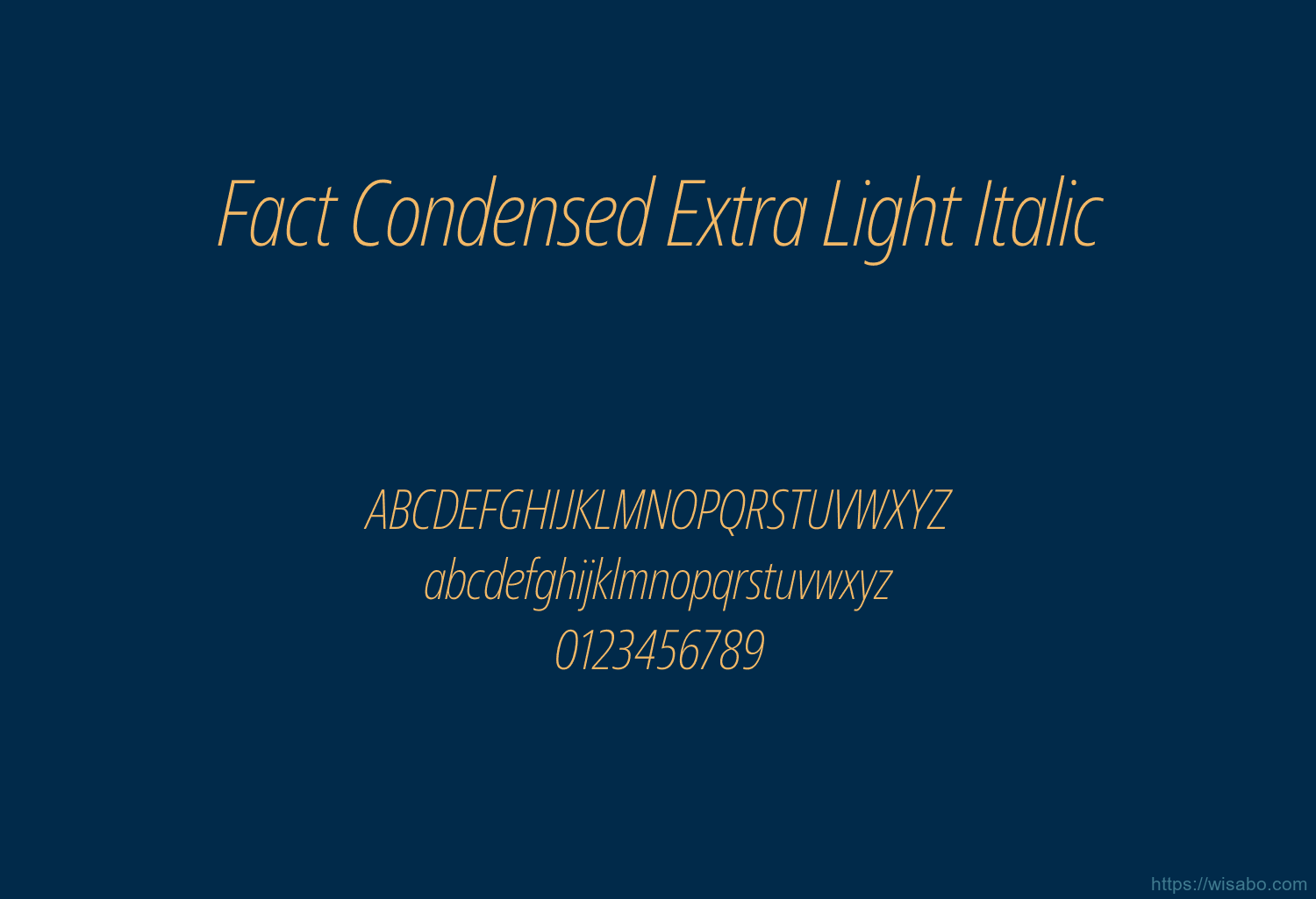Fact Condensed Extra Light Italic