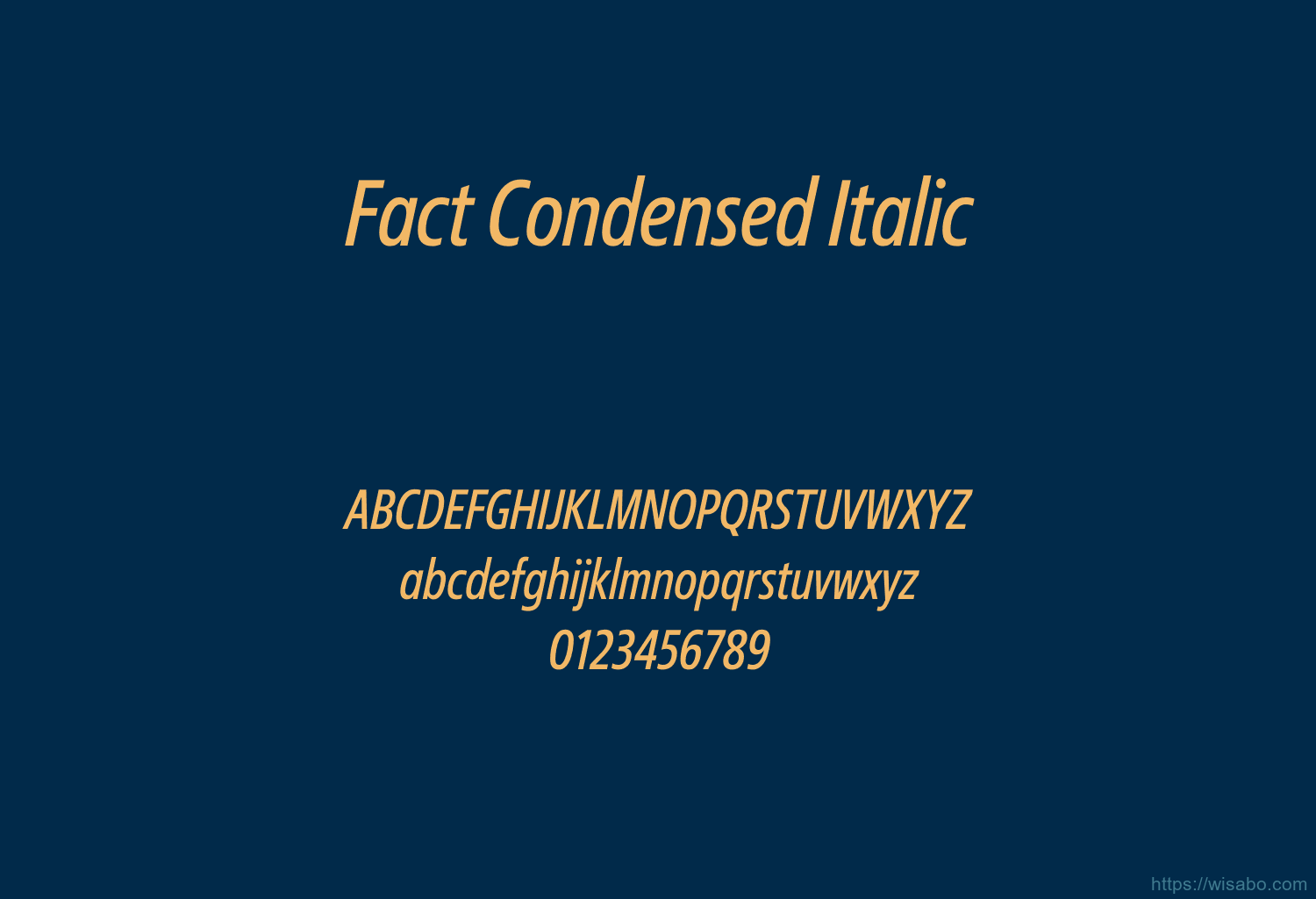 Fact Condensed Italic