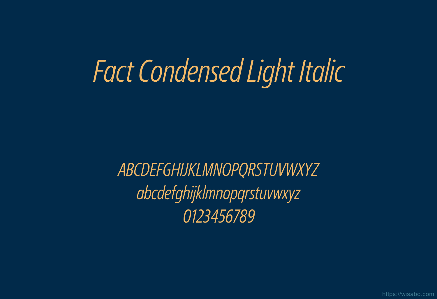 Fact Condensed Light Italic