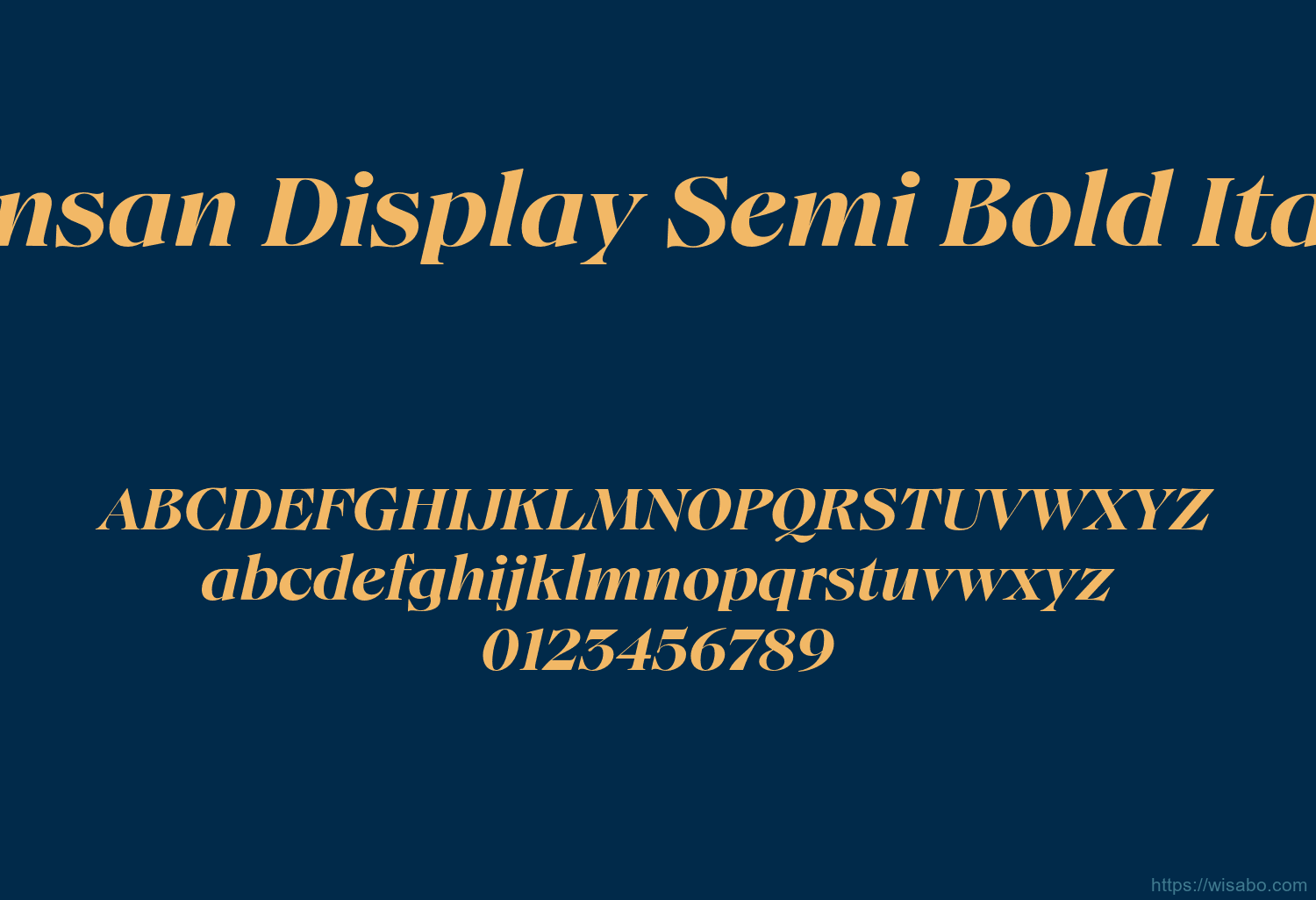 Fansan Display Semi Bold Italic