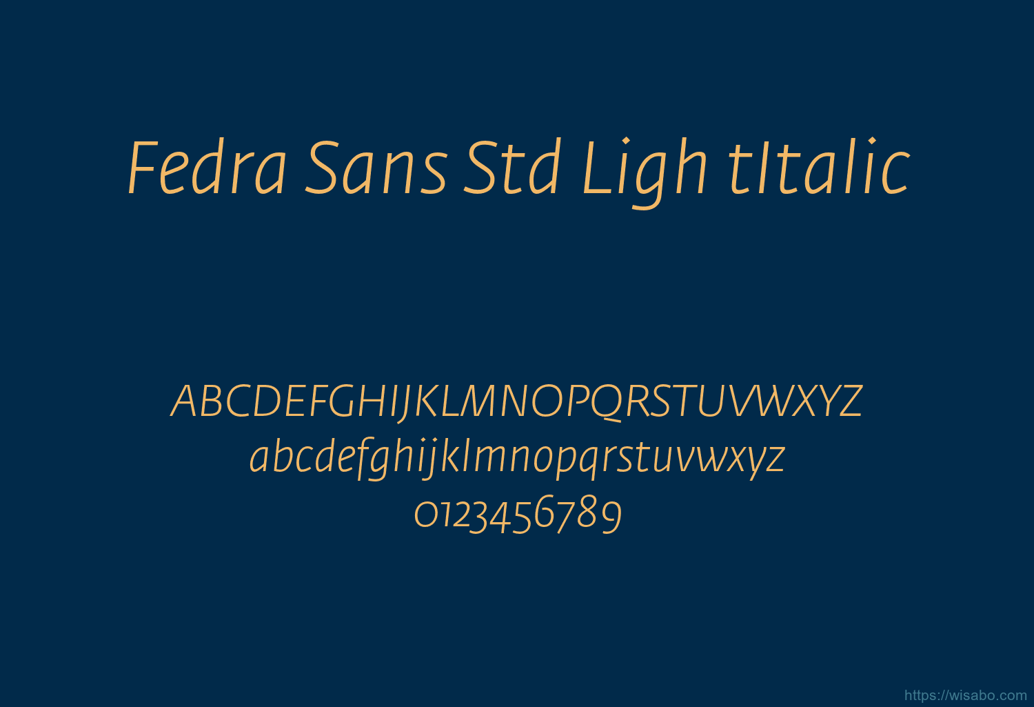 Fedra Sans Std Ligh tItalic