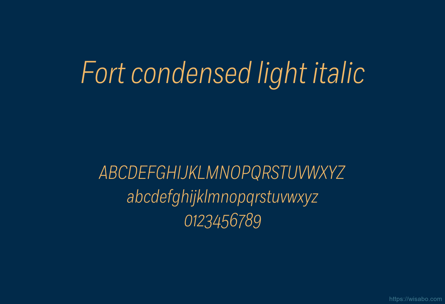 Fort condensed light italic