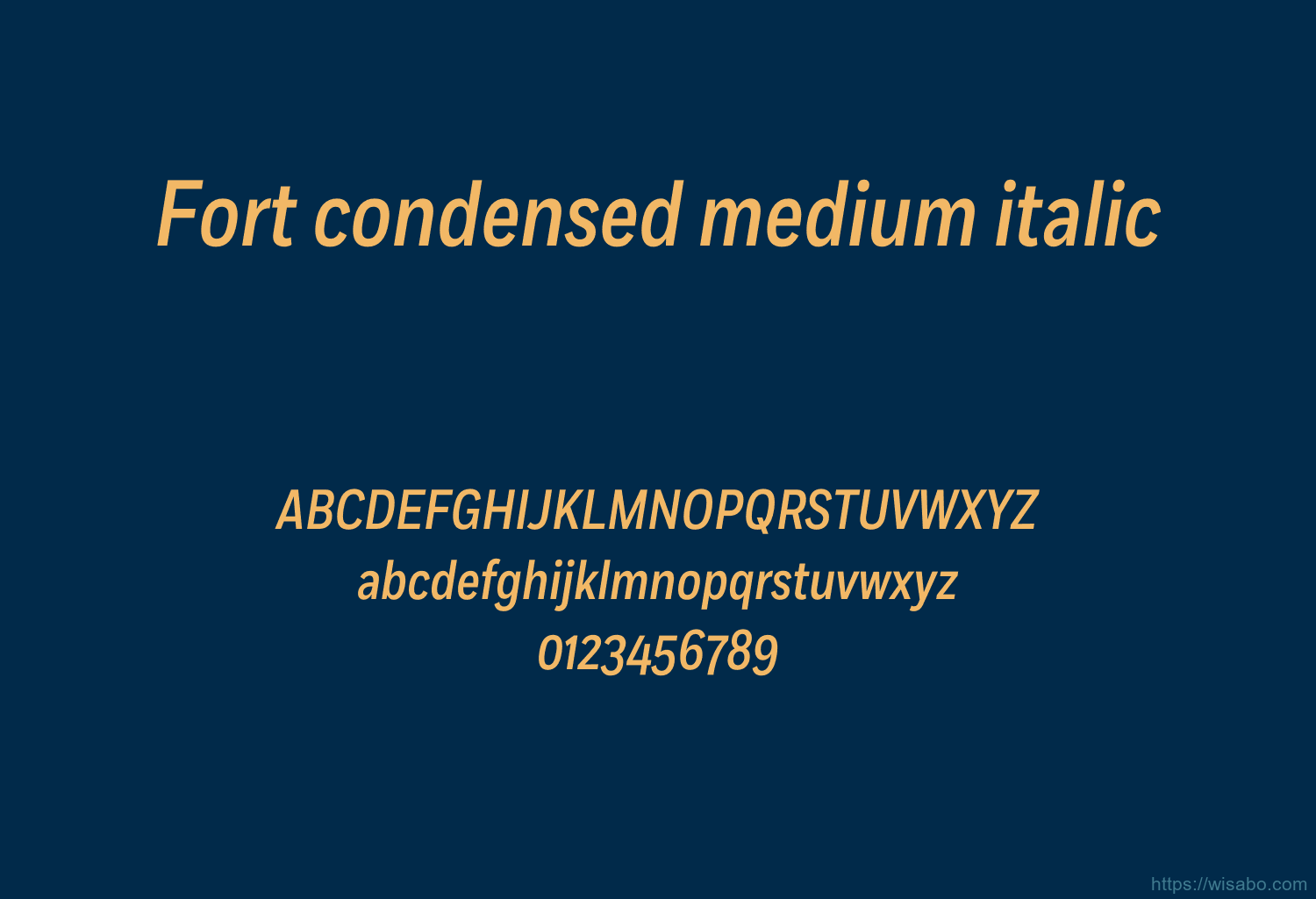 Fort condensed medium italic