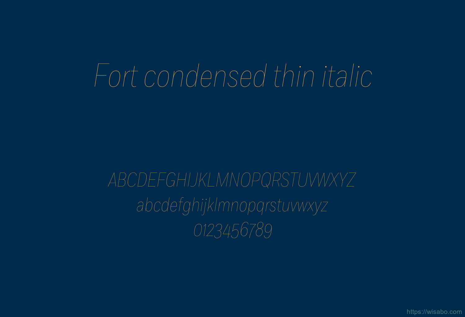 Fort condensed thin italic