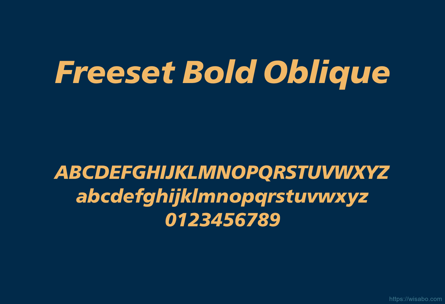 Freeset Bold Oblique