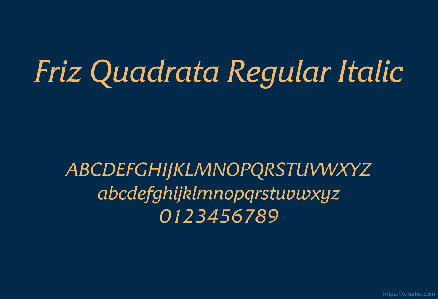 Friz Quadrata Regular Italic