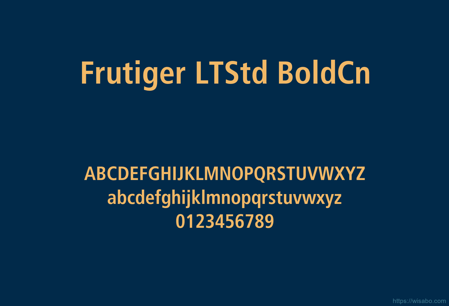 Frutiger LTStd BoldCn