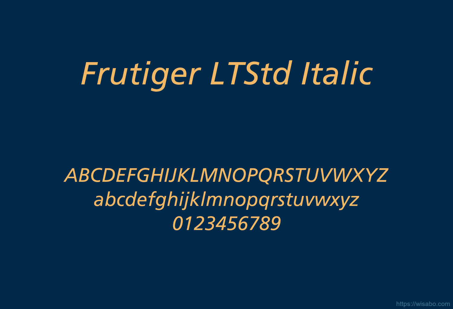 Frutiger LTStd Italic