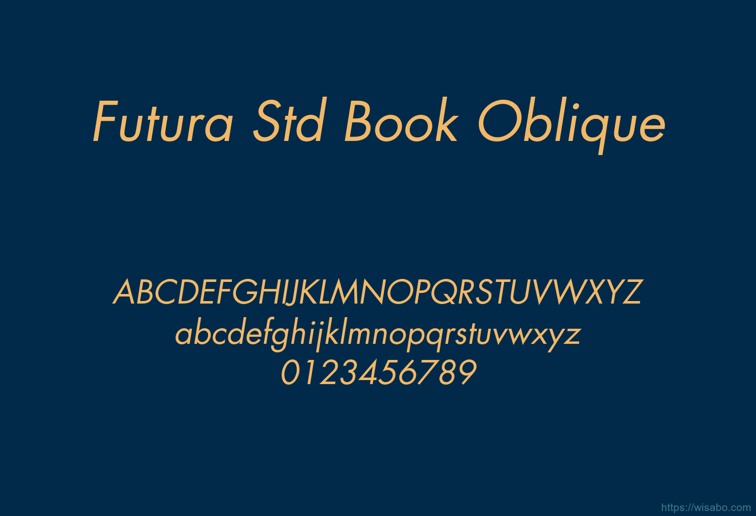 Futura Std Book Oblique