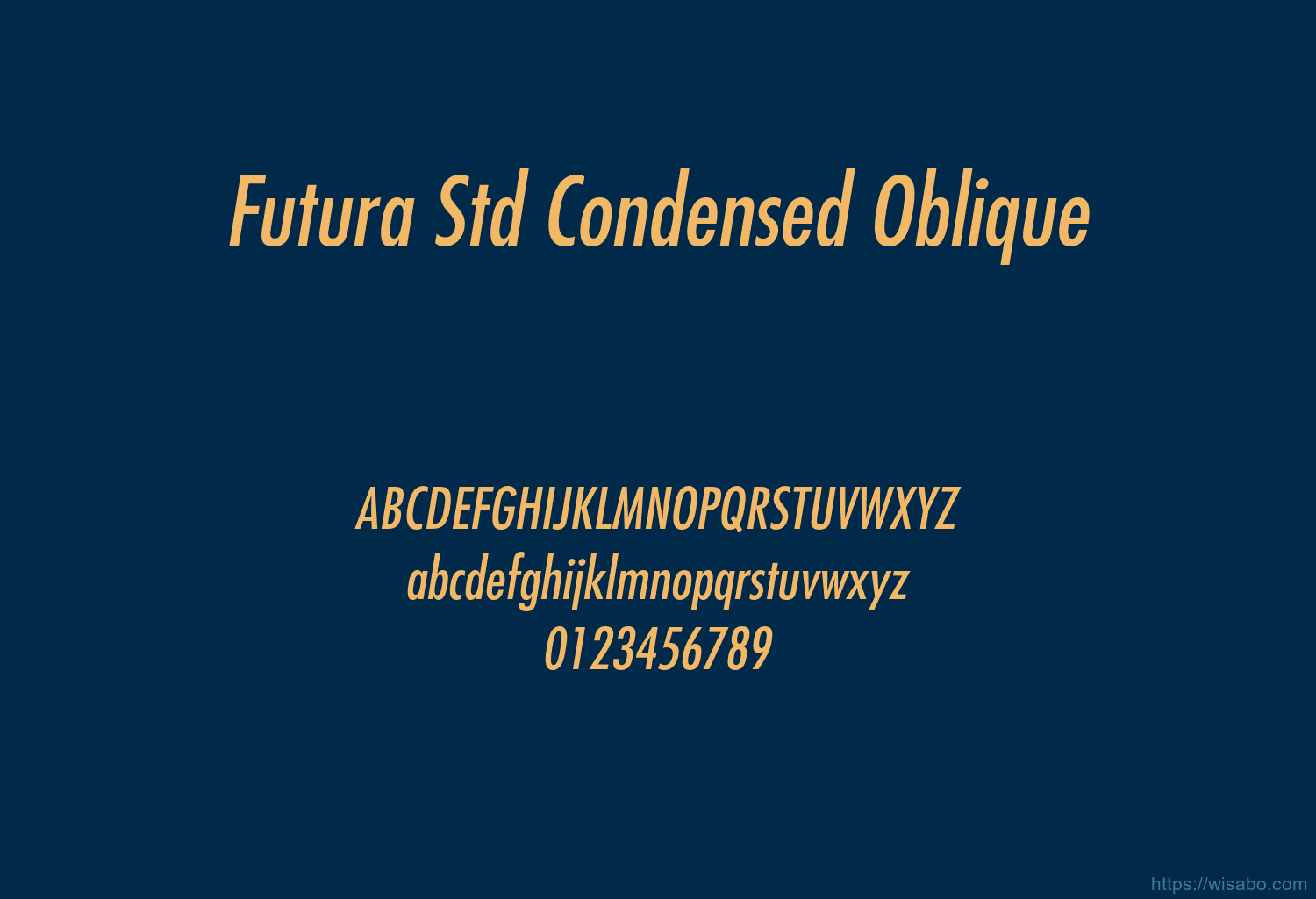 Futura Std Condensed Oblique