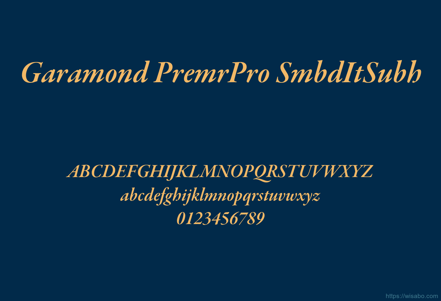 Garamond PremrPro SmbdItSubh
