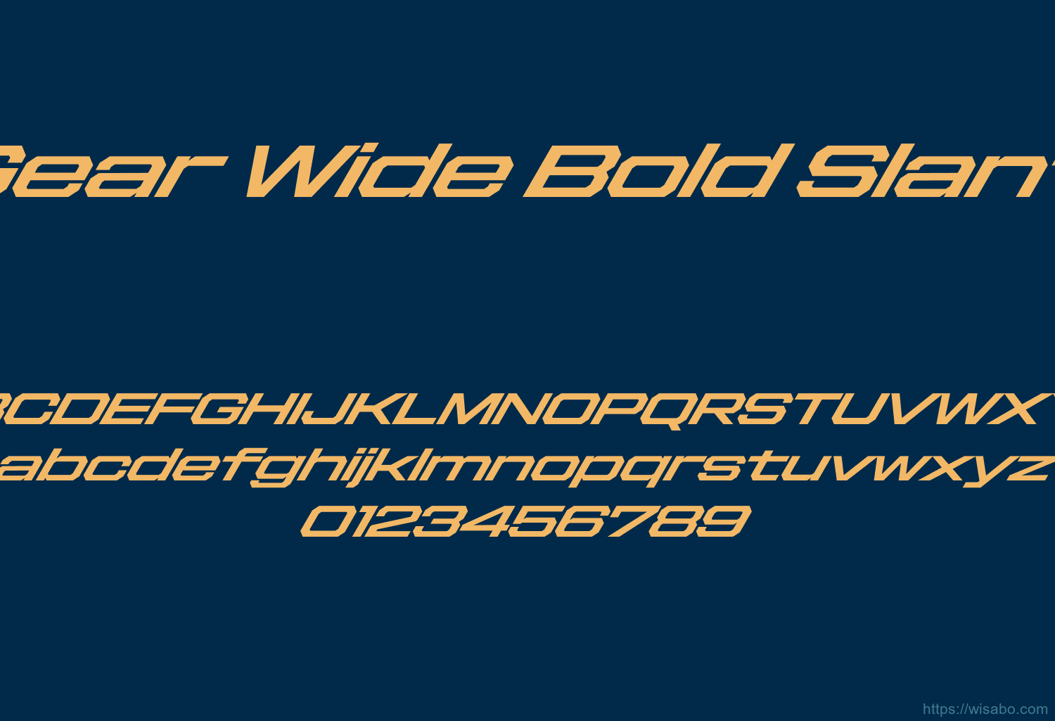 Gear Wide Bold Slant