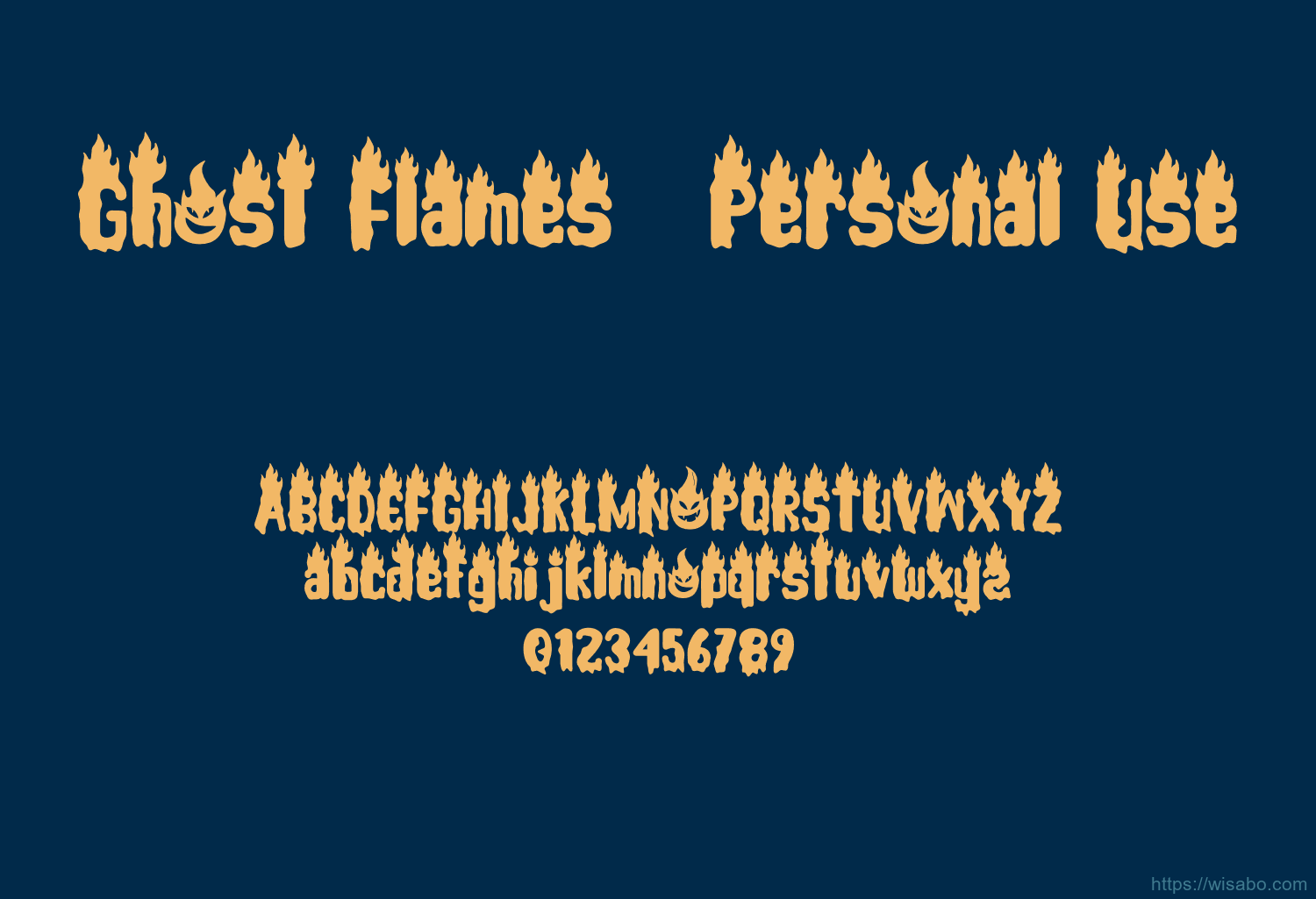 Ghost Flames Personal Use Font Free Download [ttf - otf] | Wisabo Fonts