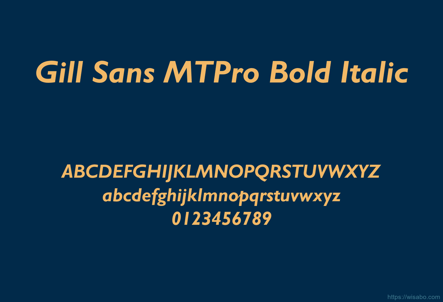 Gill Sans MTPro Bold Italic