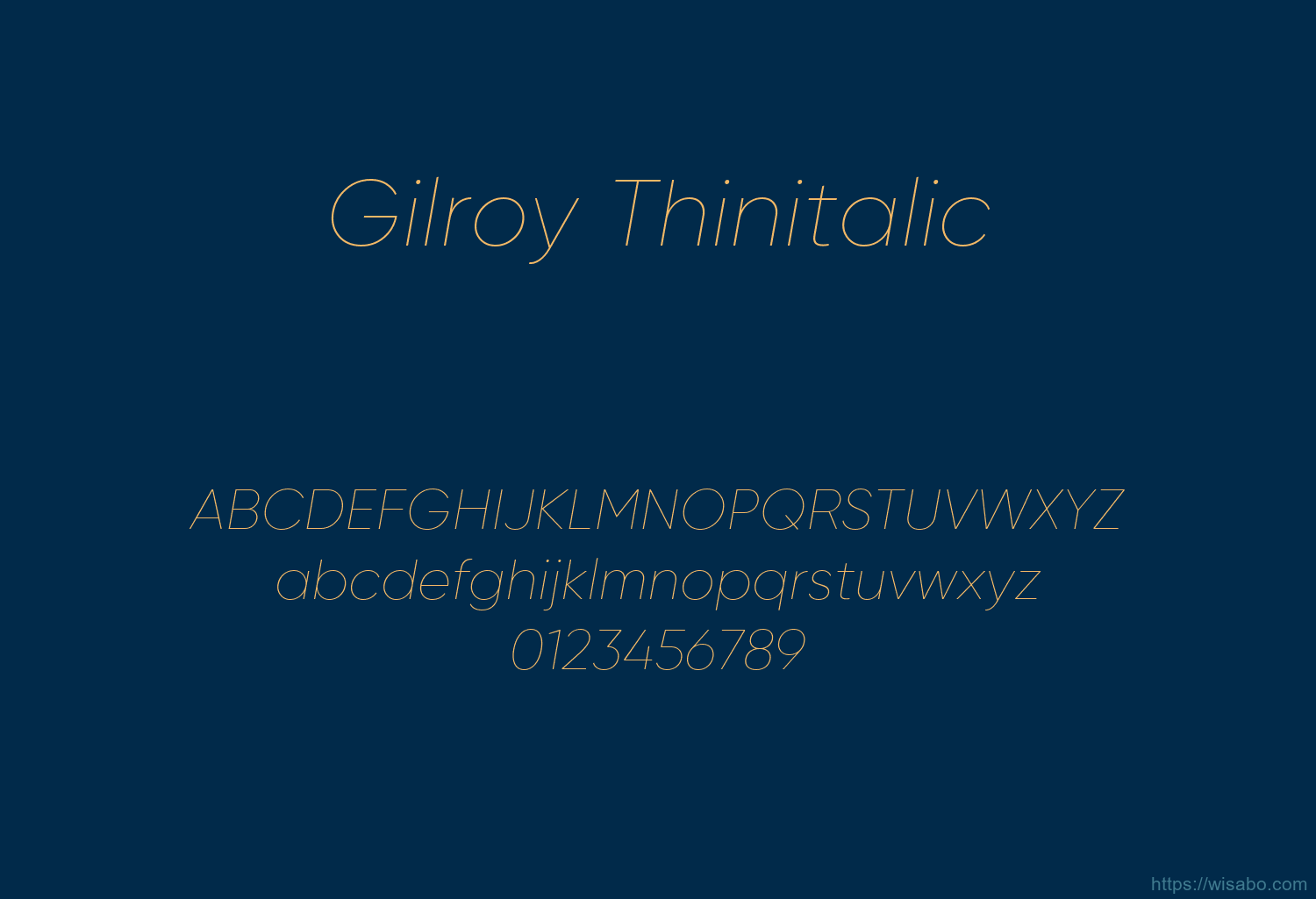 Gilroy Thinitalic