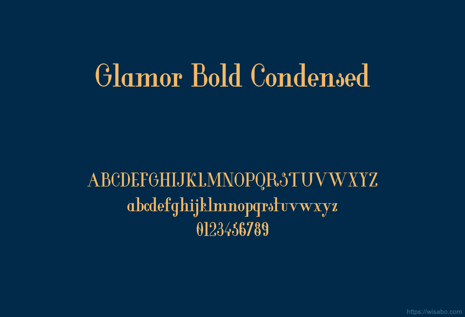 Glamor Bold Condensed Glamor Bold Condensed