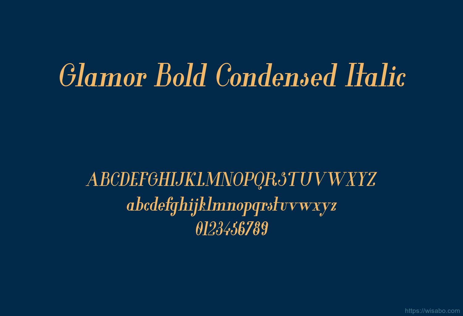 Glamor Bold Condensed Italic Glamor Bold Condensed Italic