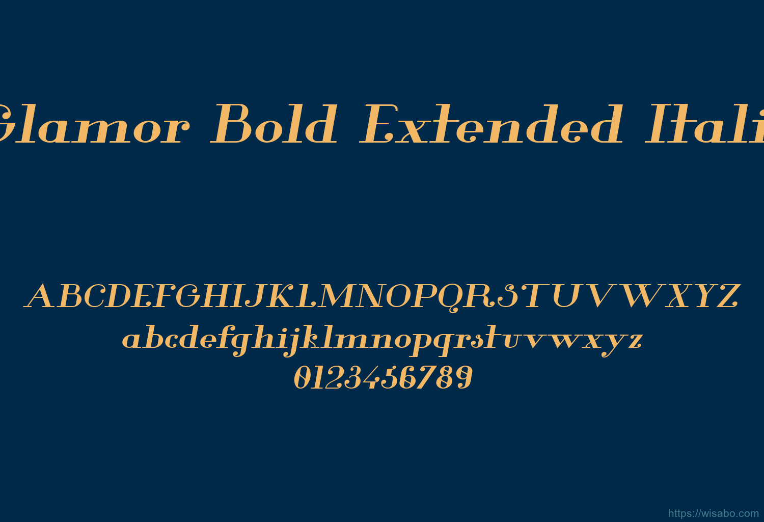 Glamor Bold Extended Italic Glamor Bold Extended Italic
